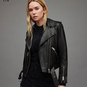Brand New Allsaints Balfern Leather Biker Jacket
